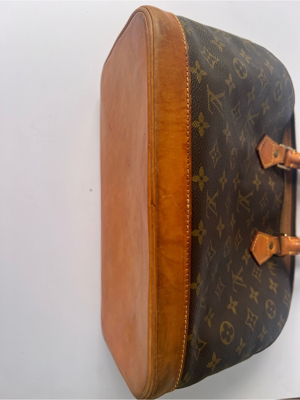 Louis Vuitton Monogram Alma PM Brown Canvas Top Handle Bag Authentic Vintage - Picture 9 of 12